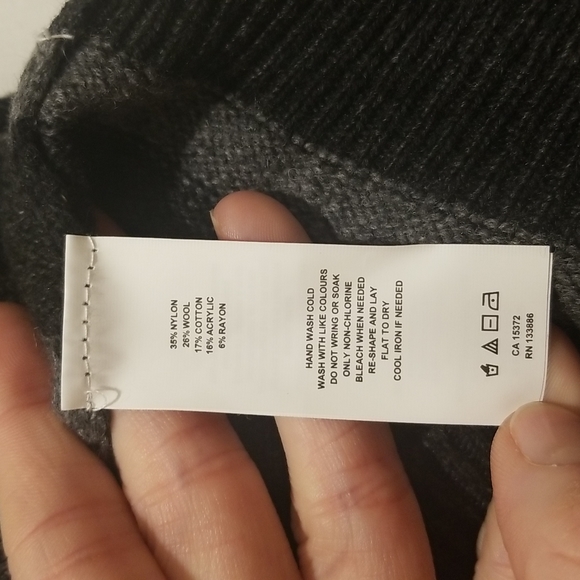 Grey stripe wool blend sweater - Picture 4 of 5